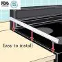 Kitchen Silicone Stove Counter Gap Cover, Easy Clean Heat Resistant Wide & Long Gap Filler, Seals Spills Between Counter, Stovetop, Oven, Washer & Dryer, Set of 2 (21 Inches, White)