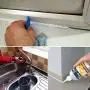 Caulking Tool Kit, 3 in 1 Caulking Tools Silicone Sealant Finishing Tool Grout Scraper, Reuse and Replace 5 Silicone Pads,Great Tools for Kitchen Bathroom Window,Sink Joint