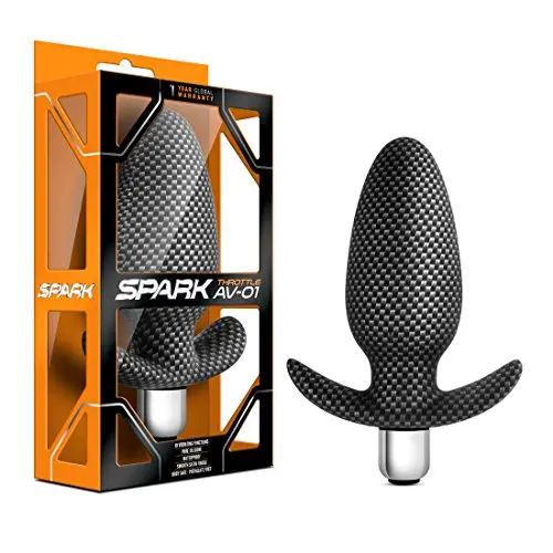 Platinum Premium Silicone Waterproof Vibrating Carbon Fiber Anal Butt Plug with Narrow Base - Sex Toy for Women - Sex Toy for Men