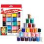 TBC 24 Colors Acrylic Paint Jar Set(15ml/0.5oz), Vibrant Colors Acrylic Paint Set, Great Arts and Crafts Supplies, School Essentials, Ideal for Kids & Adults, Professional Artist & Beginners