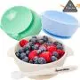 4 Piece Silicone Baby Bowls Set with Guaranteed Suction and Spoon | UpwardBaby | for Babies Kids Toddlers | BPA Free | See Video Demonstration