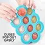 Silicone Baby Food Freezer Tray with Clip-on Lid by WeeSprout - Perfect Storage Container for Homemade Baby Food, Vegetable & Fruit Purees and Breast Milk - BPA Free & FDA Approved