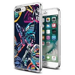 iPhone 7 8 Case,Flexible Soft TPU Cover Shell,Slim Silicone Black Rubber Non-Slip Durable Design Protective Phone Case for iPhone 7 8 -Butterfly