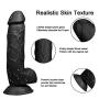 RXFWYF 9.25Inch Waterproof Powerful Suction Cup Toy for Female, PVC Material Safe Realistic D?`ld? Silicone Toys
