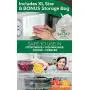 Reusable Silicone Stretch Lids - Incl. Exclusive XL size - Set Of 7 Versatile Silicon Covers - Fits Any Container Or Bowl To Keep Food Fresh - For Storing & Reheating- Easy To Clean- Bonus Storage Bag