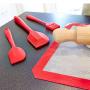 Kitchenware Utensils Set 5 Piece Premium Silicone Heat Resistant Non-Stick Cooking Professional Tools Red