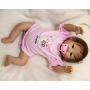 Wamdoll 20 inch Sweet Happy as can be Alive Silicone Reborn Baby Dolls with Hair