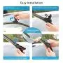 SILICAR 22"+20" Silicone Wiper Blades,Water Repellency Wiper Blade,Windshiled Wipers for U/J Hook(Pack of 2)