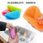 Silicone Scrubber, Silicone Multipurpose Kitchen Scrub Brush for Dish Pot and Veggies Fruit Non-Stick Pan