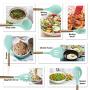SHUHAO Silicone Cookware Set, 7 Non-Stick Heat-Resistant Silicone Kitchenware, Wooden Handles, Best Kitchen Tool Gadgets, Suitable for Cooking