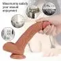 Soft-??ld? Small Size Realistic Silicone Vibrating Toy with 20 Speeds and Strong Suction Cup for Women Wireless Remote Control Rechargeable
