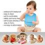Silicone Baby Bib, Easy to Clean, Dry, Portable and Keep Stains Off, Comfortable and Adjustable Soft Feeding Bibs for Babies or Toddlers (6-72 Months), Set of 3 Colors
