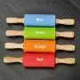 FANCYGIRL Silicone Roller with Handle Kitchenware Home Kitchen Non-Stick Rolling Pin Dumpling Making Tool