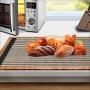 veveshop Over the Sink Multipurpose Roll-Up Dish Drying Rack Pan Bottle Food Drainer Mat for air-drying washed tableware glassware cookware bakeware and kitchenware Stainless Steel Silicone 18.50x11.4