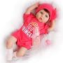 Yesteria Lifelike Reborn Baby Dolls Girl 2 Outfits 22 Inches Silicone Vinyl Newborn Light Pink and Dark Pink