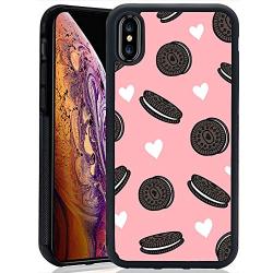 iPhone Xs Max Case,Flexible Soft TPU Cover Shell,Slim Silicone Black Rubber Non-Slip Durable Design Protective Phone Case for iPhone Xs Max -Biscuits