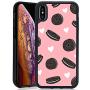 iPhone Xs Max Case,Flexible Soft TPU Cover Shell,Slim Silicone Black Rubber Non-Slip Durable Design Protective Phone Case for iPhone Xs Max -Biscuits