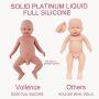 Vollence 18 inch Full Silicone Realistic Baby Doll,Not Vinyl Material Dolls,Real Full Body Silicone Baby Dolls,Reborn Baby Dolls That Look Real, Handmade Lifelike Silicone Baby Doll - Boy
