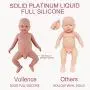 Vollence 18 inch Full Silicone Realistic Baby Doll,Not Vinyl Material Dolls,Real Full Body Silicone Baby Dolls,Reborn Baby Dolls That Look Real, Handmade Lifelike Silicone Baby Doll - Boy