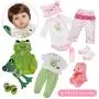 Yesteria Lifelike Reborn Baby Dolls 22 Inches 2 Outfits Silicone Vinyl Weighted Cotton Body Gift Set