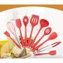 JINPENGRAN 10 Sets of Silicone Kitchenware, Non-Stick Silicone, Environmentally Friendly Cooking Tools,Black