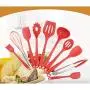 JINPENGRAN 10 Sets of Silicone Kitchenware, Non-Stick Silicone, Environmentally Friendly Cooking Tools,Black