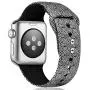 KOLEK Floral Bands Compatible with Apple Watch 38mm 40mm, Silicone Fadeless Pattern Printed Replacement Bands for iWatch Series 4 3 2 1, Cloud, M, L