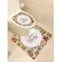 Tea Party Modern Toilet Sticker Design Cartoon Drawing Style Kitchenware and Tea Party Items Cups Pots Colorful Design Apartment Home Bathroom Decoration Set of 2 Multicolor