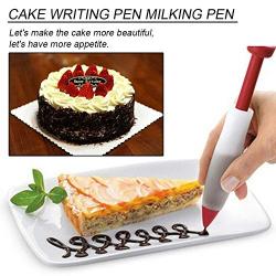 Bpretty Pastry Cream Chocolate Decorating Syringe Silicone Plate Paint Pen Cake Cookie Ice Cream Decorating Pens Color:Multicolor