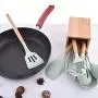 TOPINCN Cooking Utensils Silicone Eco-Friendly Hanging Hole Kitchenware Blue Kitchen Tool (Storage Bucket Not Included) 9PCS/Set