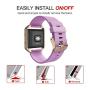 Simpeak for Fitbit Blaze Bands with Frame, Silicone Replacement Band Strap with Frame Case for Fit bit Blaze Smart Fitness Watch, Small/Large