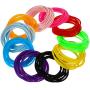 Hotop Multicolor Silicone Jelly Bracelets Hair Ties for Girls Women, 100 Pieces (Non Luminescent)