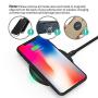 RAVPower RP-PC014 Qi-Certified Fast Wireless Charging Pad, 10W Fast Charge for Galaxy S9 S8+ S8 S7 Edge & 5W Compatible iPhone Xs MAX XR XS X 8 (No Adapter) - Black (Renewed)