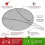 13" Grease Splatter Screen for Cooking with Heavy Duty Ultra Fine Mesh Plus Silicone Hot Handle Holder - Frying Pan Splatter Guard Fits Most Pans and Prevents Oil Splatters