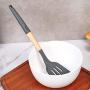 Kitchenware, Beech Handle Silicone Kitchenware Non-Stick Kitchen Cookware (Drain Shovel)