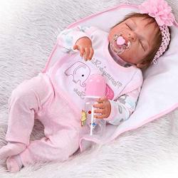 ZIYIUI 23" Full Body Silicone Vinyl Reborn Doll Lifelike Anatomically Correct Baby Girl Doll