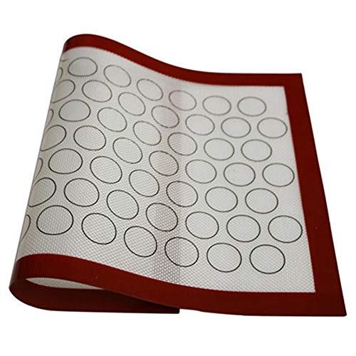 QYLLXSLL Home Non Stick Silicone Mat Baking Oven Pastry Macaron Cake Sheet Kitchen Drain Plate Mat Table Waterproof Set Kitchenware Placemat (Color : Red)
