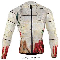 Cycling Jersey Long Sleeves Men,Cooking Vegetables Recipe Kitchenware Chef Rusti