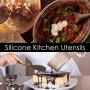 Kitchen Utensil Set 10 PCS/Set Silicone Elm Handle Kitchenware Non-stick Cookware Set, Kitchen Gadgets Cookware Set, Best Kitchen Tool Set