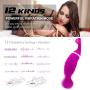 12 Frequency Vibranting & Sucking Toys Waterproof Rechargeable Handheld Massager Wand with Sucking Function,Powerful But Quiet,Medical Silicone