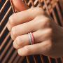 ThunderFit Womens Triangle Diamond Stackable Rings 4 Pack Thin Silicone Wedding Rings - 2.5mm Wide - 2mm Thick