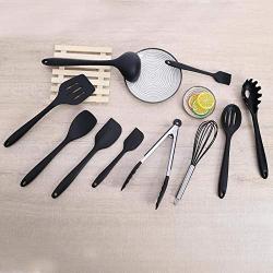 Kitchenware 10 Pcs/Set of Non - Stick Pan Kitchen Utensils Set Silicone Kitchenware Cooking Utensils Kitchen Set For Kitchen-Black
