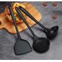FAMILYA Silicone Shovel Household Silicone Spatula Nonstick Cookware Shovel Cooking Shovel Soup Spoon Set High Temperature Kitchenware (Color : D)