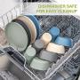 WEESPROUT Bamboo Toddler Bowls - 4 pc Set (10 fl oz) - The Best Premium Eco Friendly, Non Toxic, Bamboo Bowls for Kids - Dishwasher Safe - Natural BPA Free Non Toxic Baby Bowls