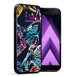 Samsung Galaxy A5 2017 Case,Flexible Soft TPU Cover Shell,Slim Silicone Black Rubber Non-Slip Durable Design Protective Phone Case for Samsung Galaxy A5 2017 -Butterfly