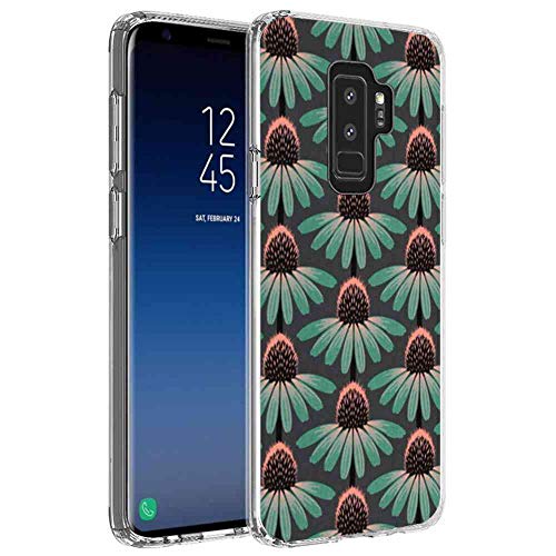 Flower Samsung Galaxy S9 Plus Clear Cell Phone Case (6.2in) Defender