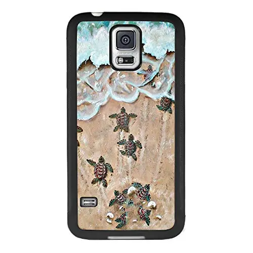 Samsung Galaxy S5 Case, Baby Turtle Shock-Absorption TPU Rubber Bumper Samsung Galaxy S5 Case, Ultra Thin Slim Protective Cover for Samsung Galaxy S5-Black