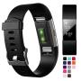 Hanlesi Bands Compatible with Fitbit Charge 2, Soft Silicone Breathable Fashion Sport Strap for Fit bit Charge2 Replacement Original Accessory