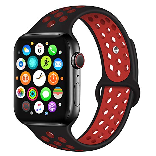Bravely klimbing Compatible with Apple Watch Band 44mm 42mm 40mm 38mm, Soft Silicone iWatch Bands Replacement Sport Bands for iWatch Series 5 4 3 2 1 for Men and Women S/M M/L