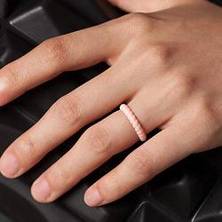 ThunderFit Womens Thin Swivel Rings, 10 Rings / 8 Rings / 4 Rings / 1 Ring - Stackable Silicone Wedding Rings - 2.5mm Wide - 2mm Thick